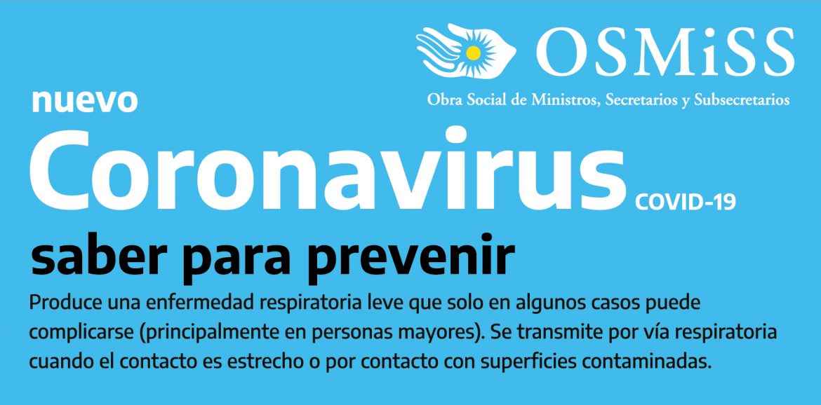 Banner coronavirus saber para prevenir