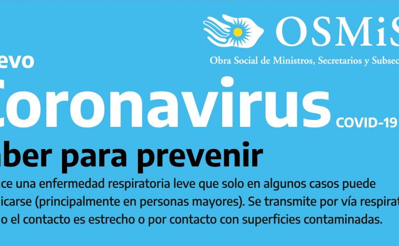 Banner coronavirus saber para prevenir