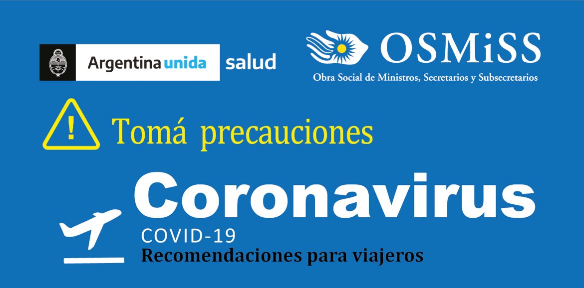 Banner coronavirus cuidados al viajar